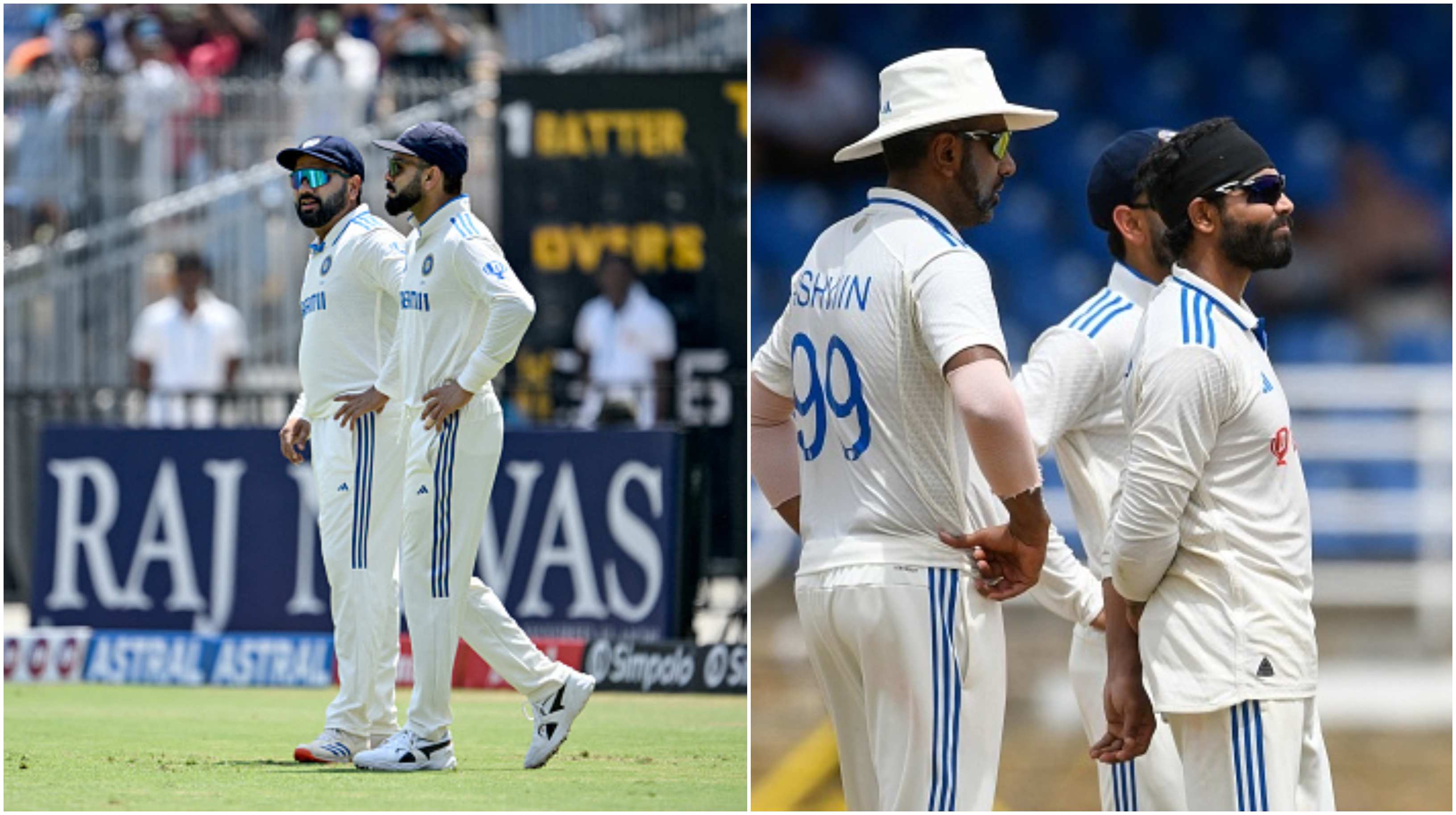 Rohit Sharma, Virat Kohli, R Ashwin and Ravindra Jadeja | Getty