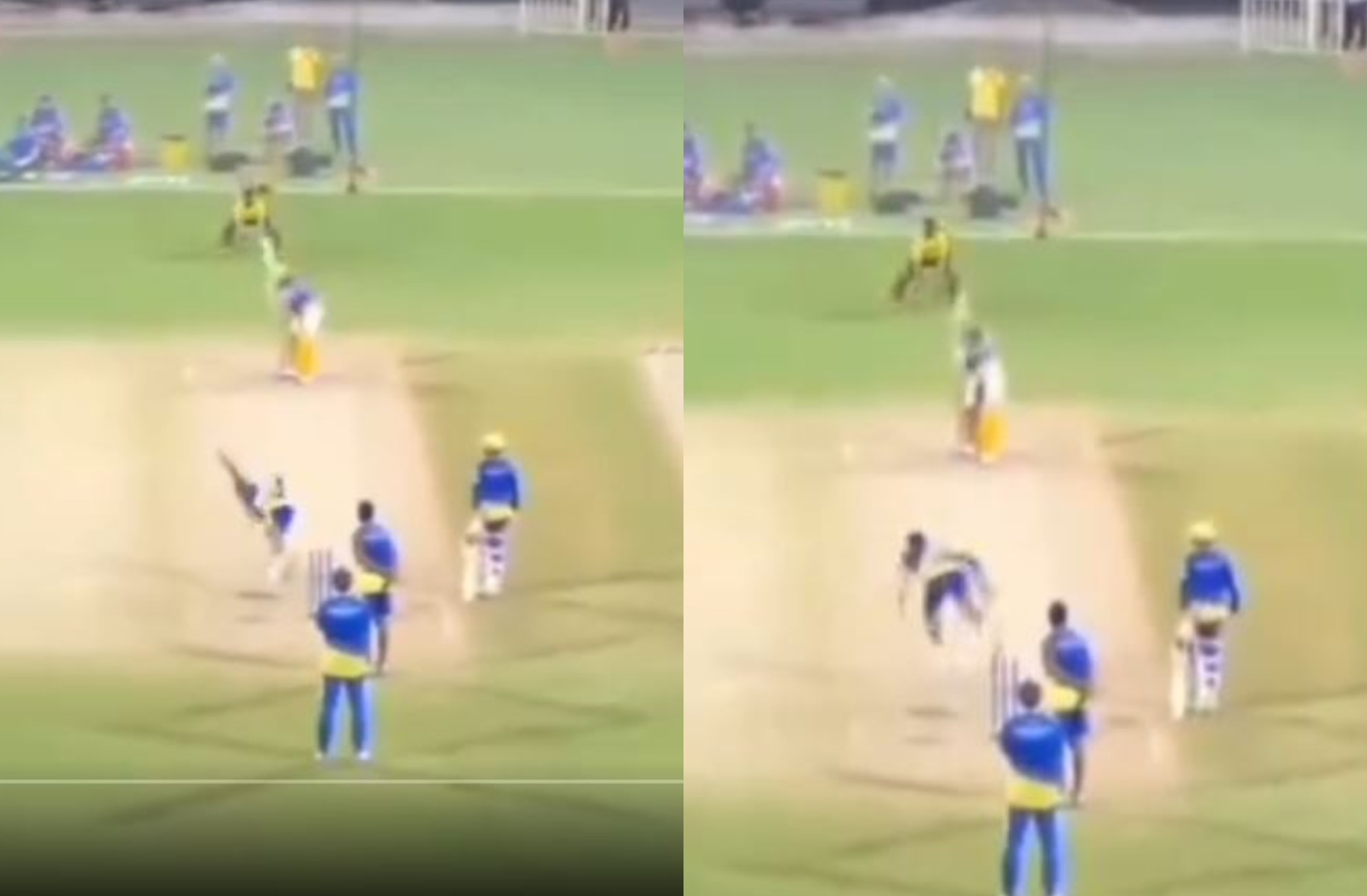 MS Dhoni hit his trademark helicopter shot | X