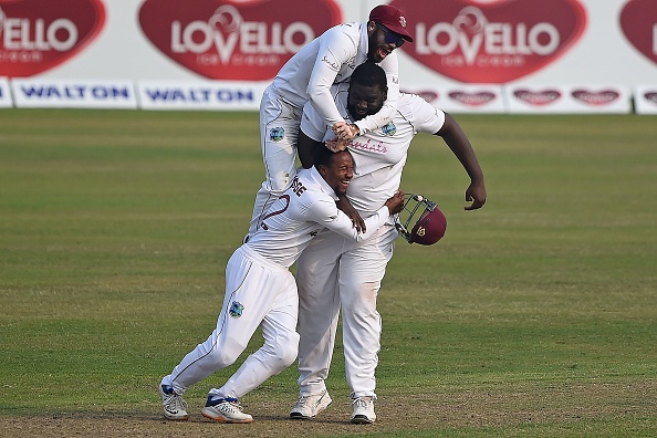 Rahkeem Cornwall took 9 wickets in the match, 14 in the series | Getty