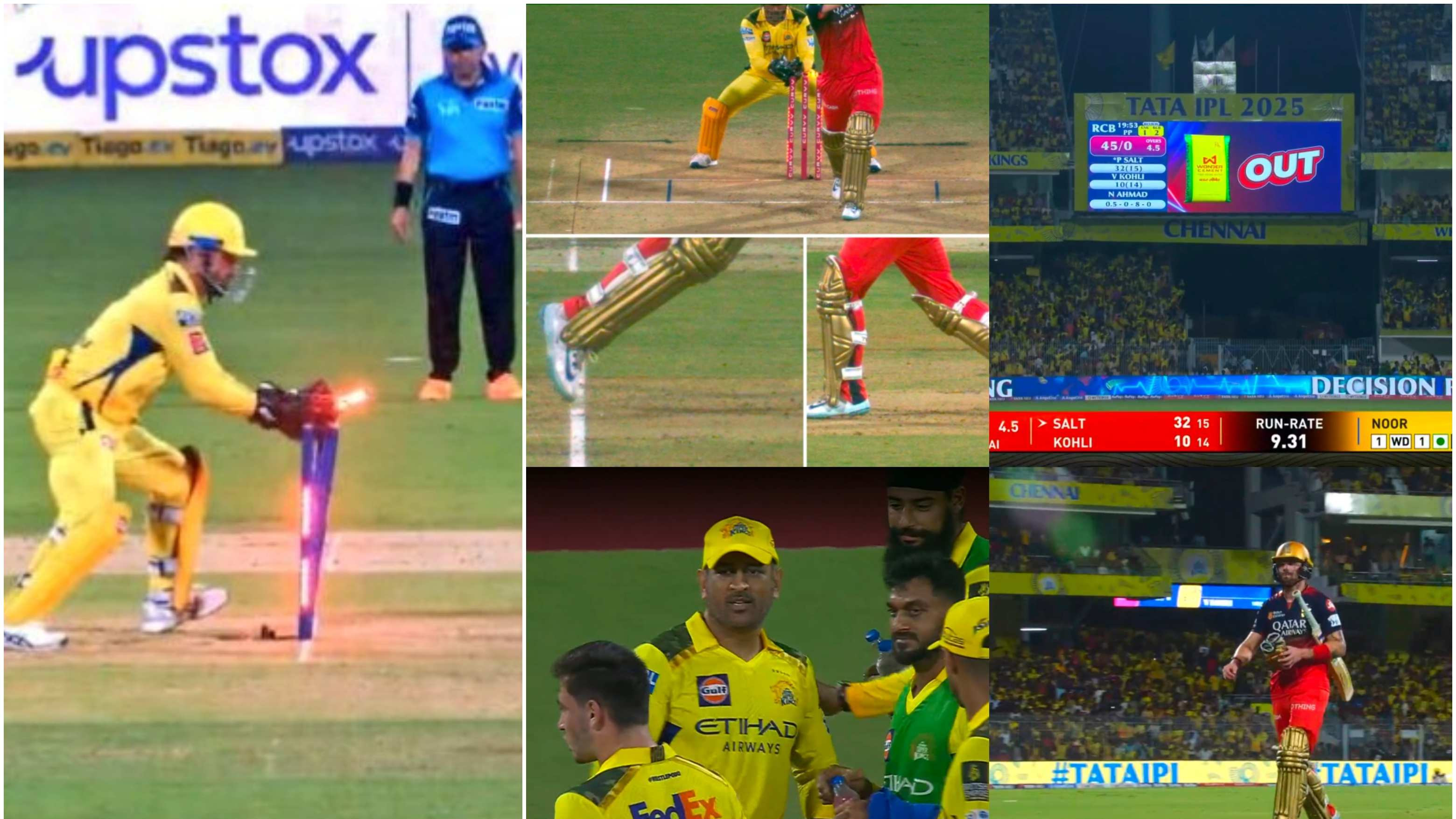 IPL 2025: WATCH - MS Dhoni’s lightning quick stumping sends dangerous Phil Salt back to the pavilion