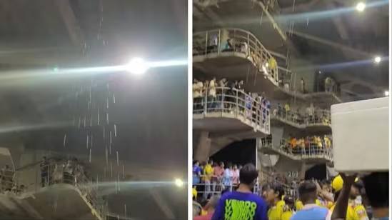 IPL 2023: WATCH- Furious fans complain about leakage from Narendra Modi Stadium roof amidst heavy rains