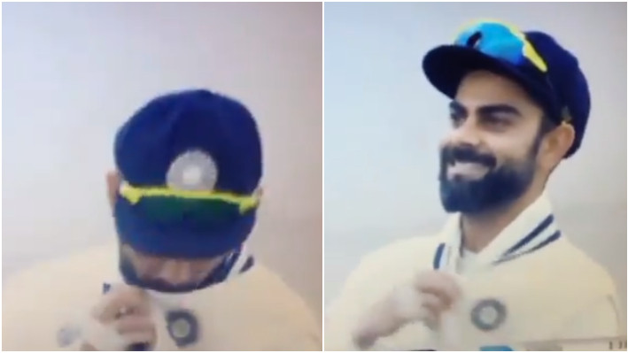 WTC 2021 Final: WATCH - Virat Kohli kisses and shows off BCCI logo to the fans