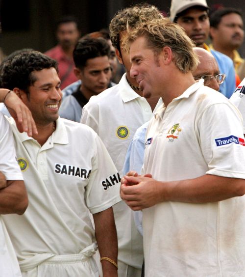 Sachin Tendulkar and Shane Warne | X