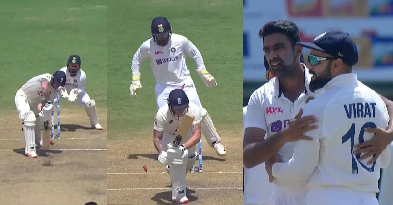 Ashwin had the better of Ben Stokes in the second Test in Chennai