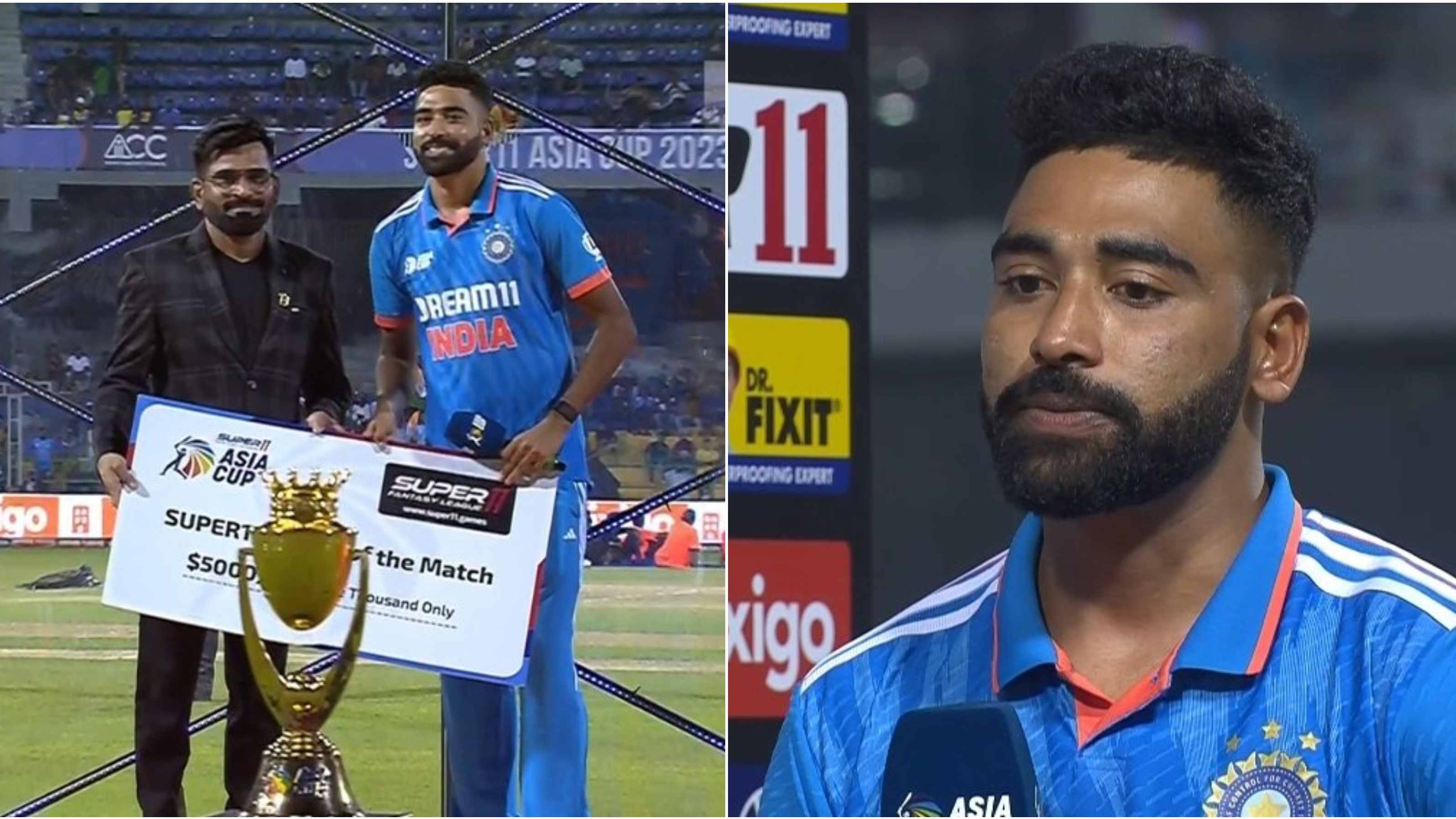 Asia Cup 2023: WATCH - Mohammed Siraj gives away his Player-of-the-Match cash prize to Colombo ground staff