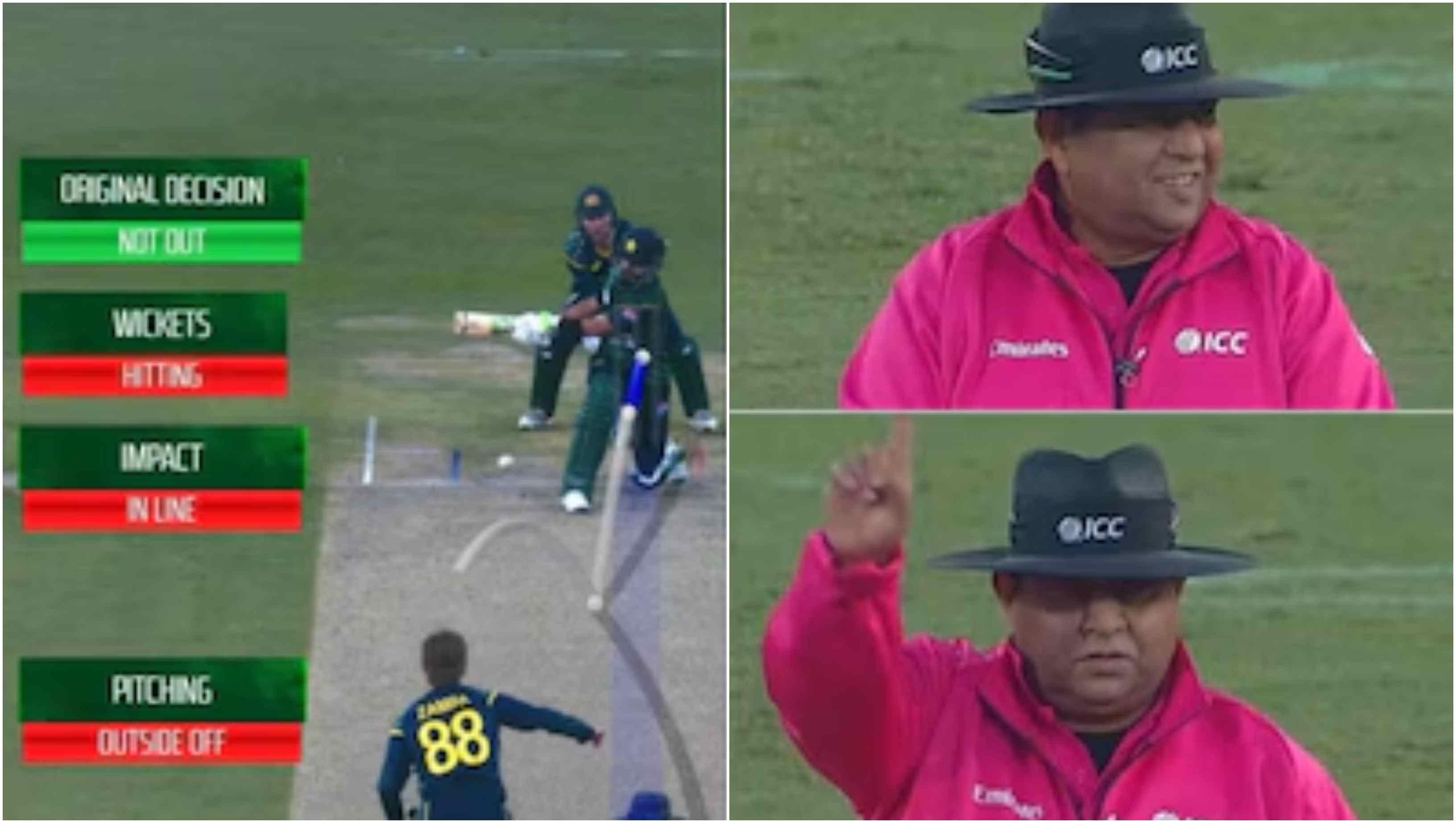 TV umpire got confused by the change in Babar Azam's stance while attempting reverse sweep | Screengrab