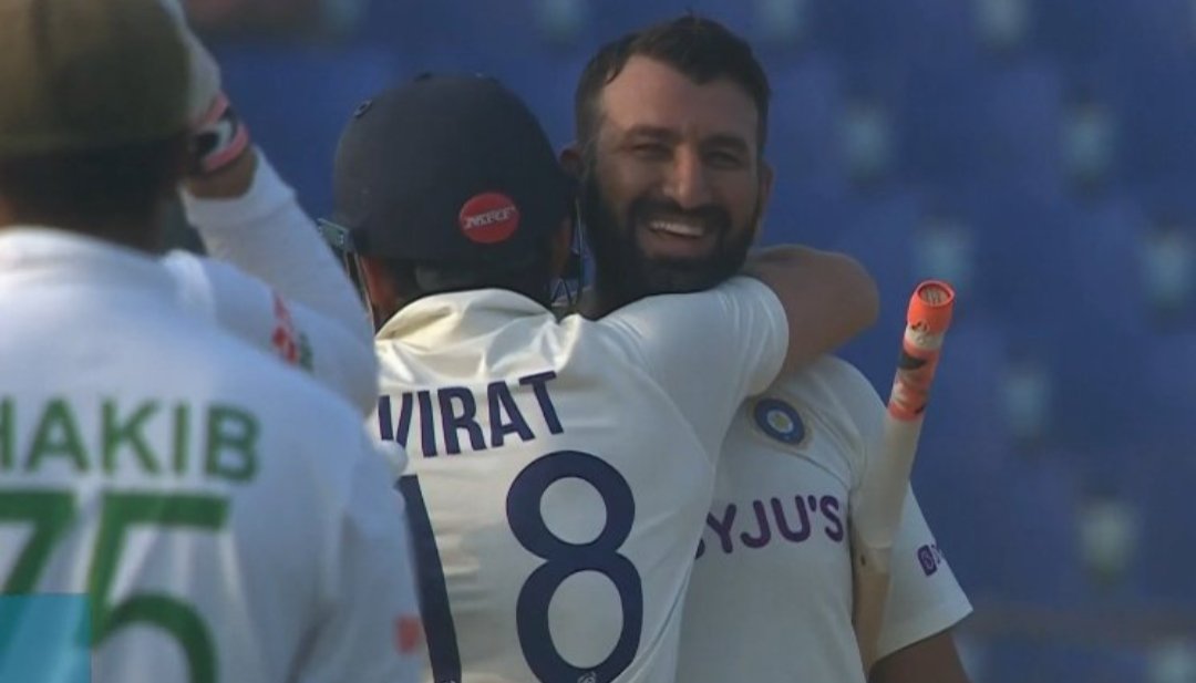 Cheteshwar Pujara celebrates his 19th Test ton | Twitter