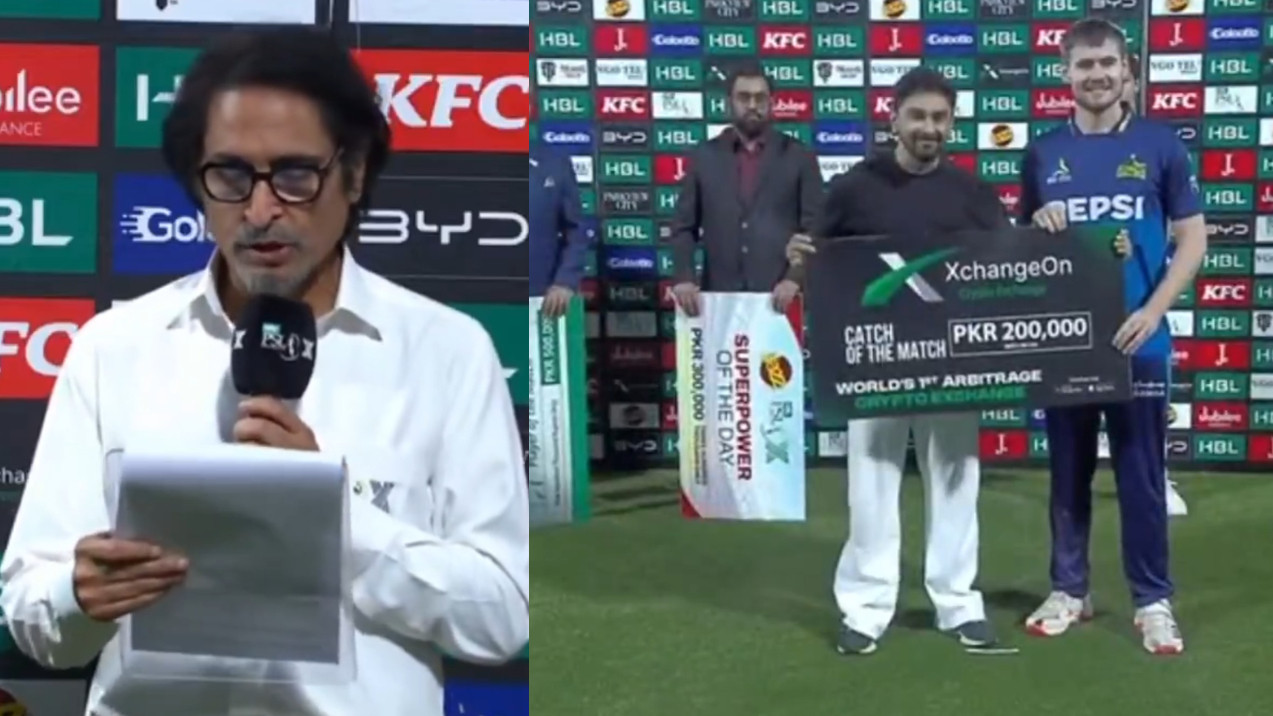 PSL 2025: WATCH- Ramiz Raja goofs up, says 'Catch of the HBL IPL' instead of PSL during presentation ceremony