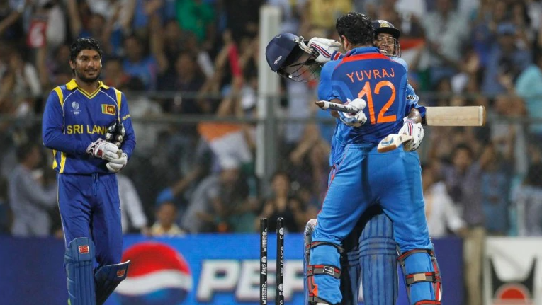 Kumar Sangakkara sporting a smile after India won the 2011 World Cup | Reuters 