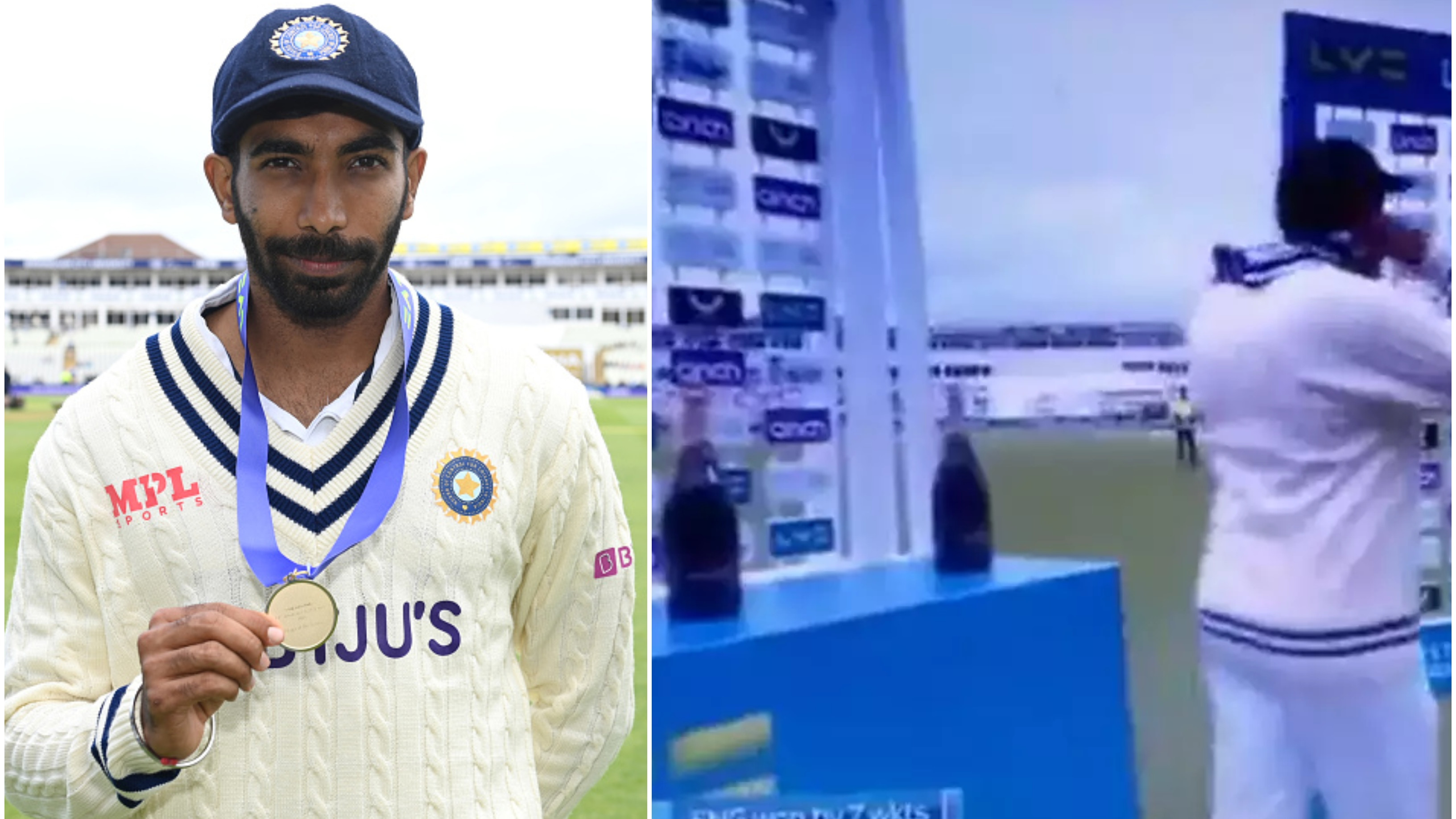 ENG v IND 2022: WATCH – Bumrah decides against picking up his champagne after earning Player-of-the-Series award