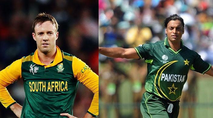 AB de Villiers and Shoaib Akhtar | Getty