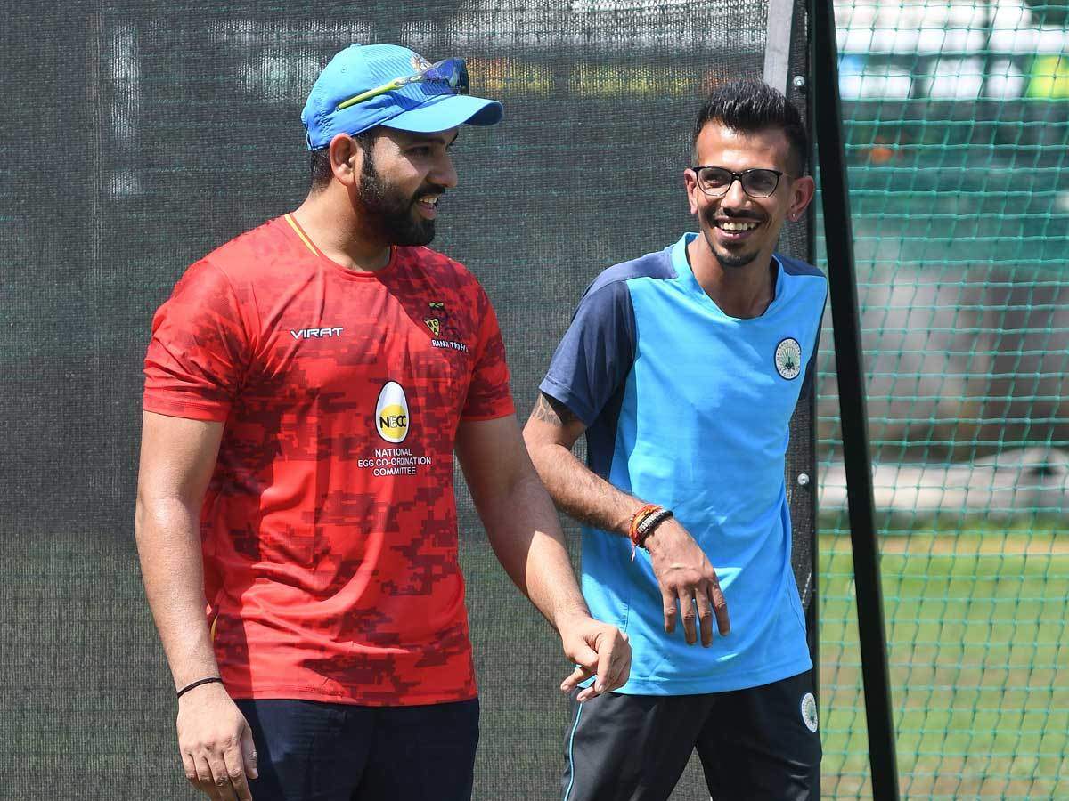 Rohit Sharma with Yuzvendra Chahal