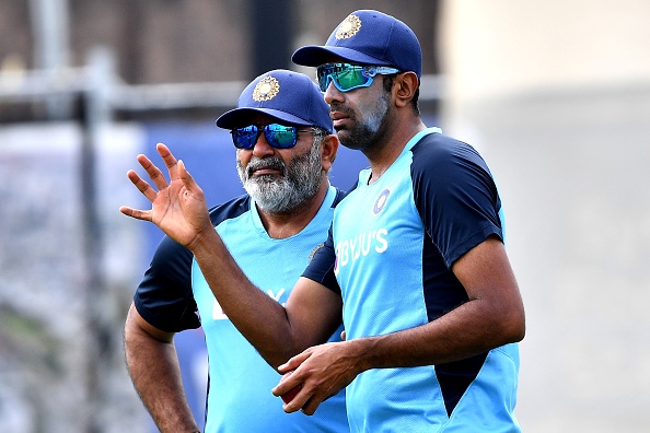 R Ashwin during a training session | Getty