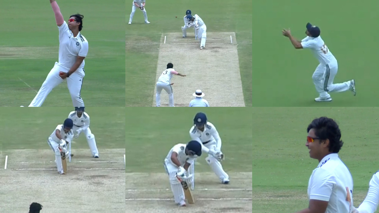 WATCH- Vaibhav Sooryavanshi takes 2 wickets in 4 balls to put East Zone in strong position in Duleep Trophy 2026-27