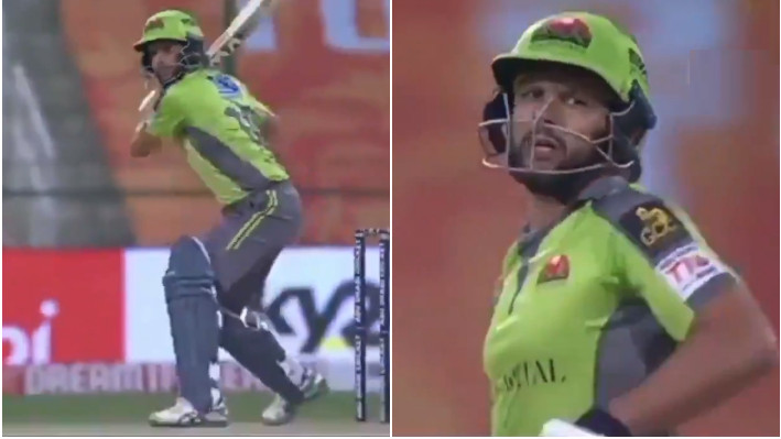 Abu Dhabi T10 2021: WATCH - Shahid Afridi reacts hilariously after missing out on a loose delivery