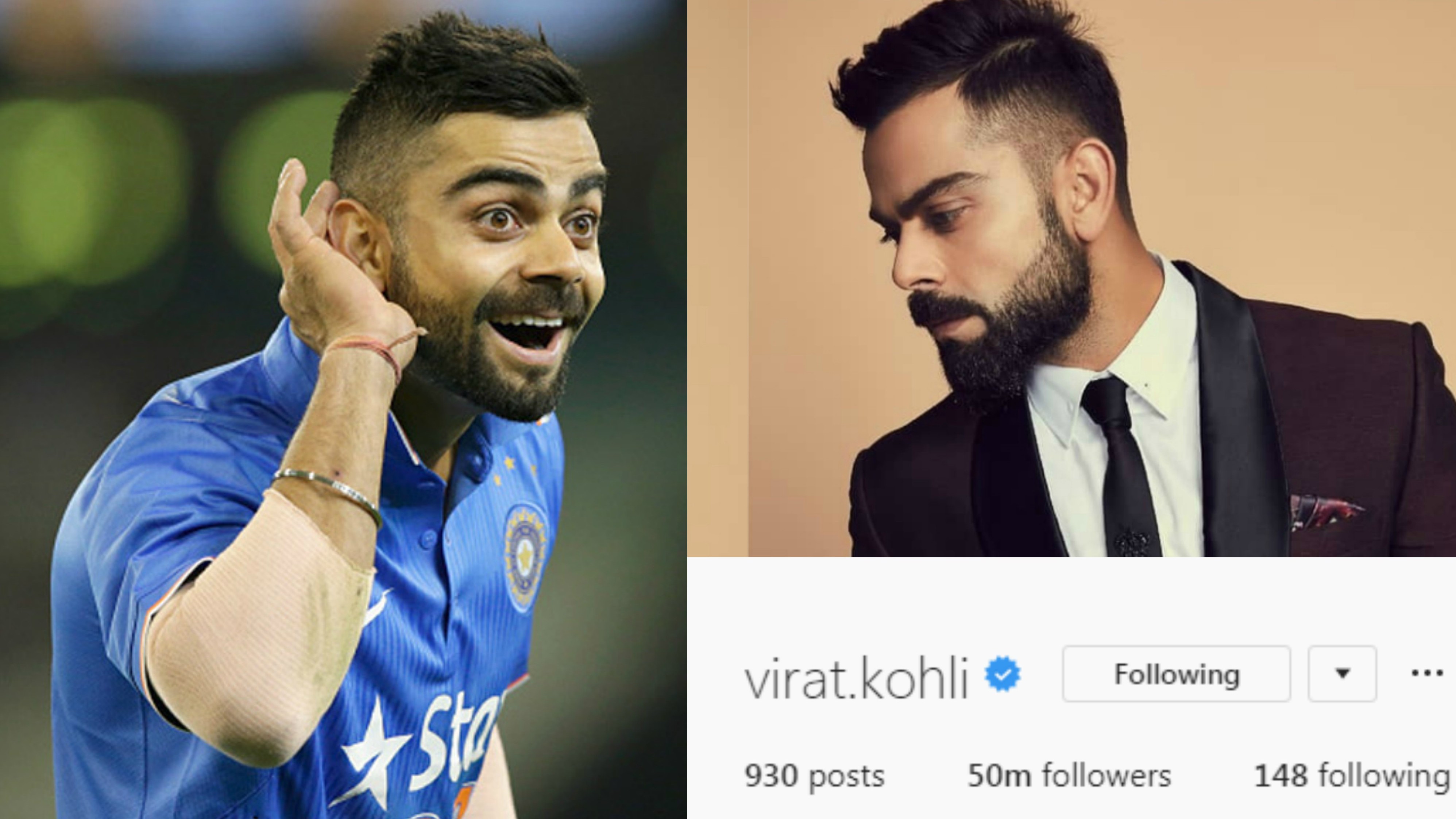 Virat Kohli Becomes First Indian To Have 50 Million Followers On Instagram 8083