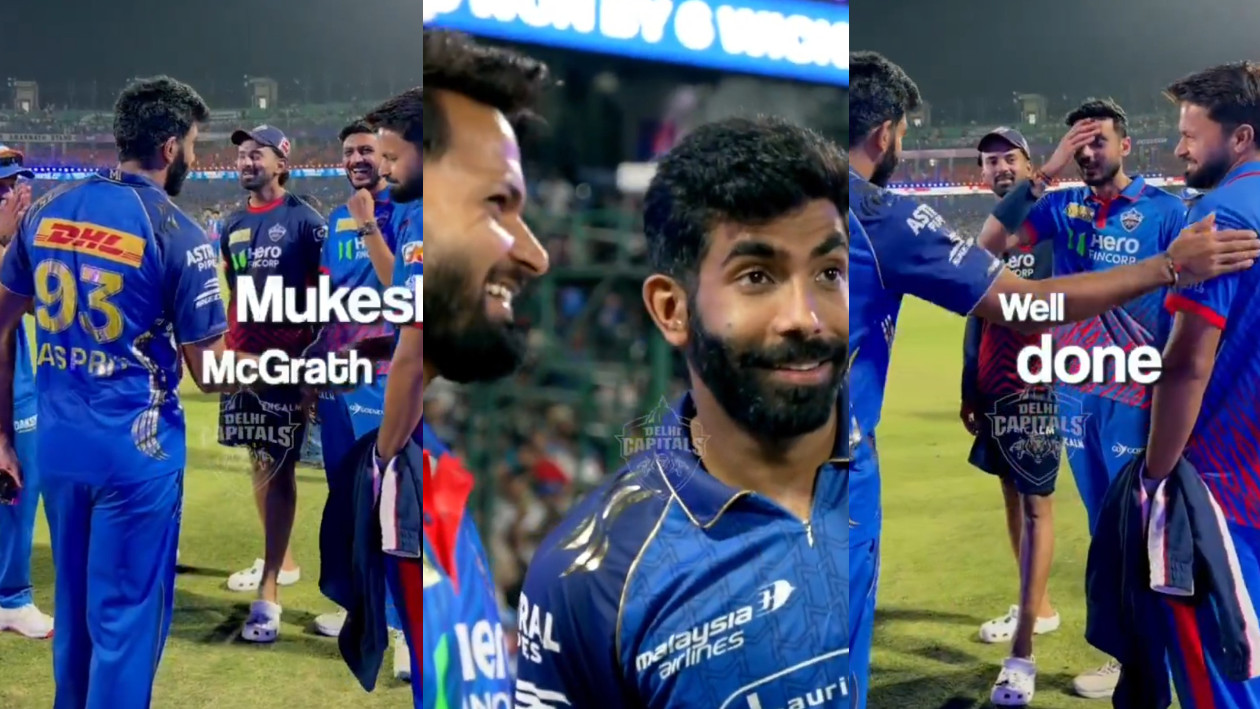 IPL 2026: WATCH- “Well done, Mukesh McGrath”- Jasprit Bumrah’s funny quip leaves Rohit and Axar laughing