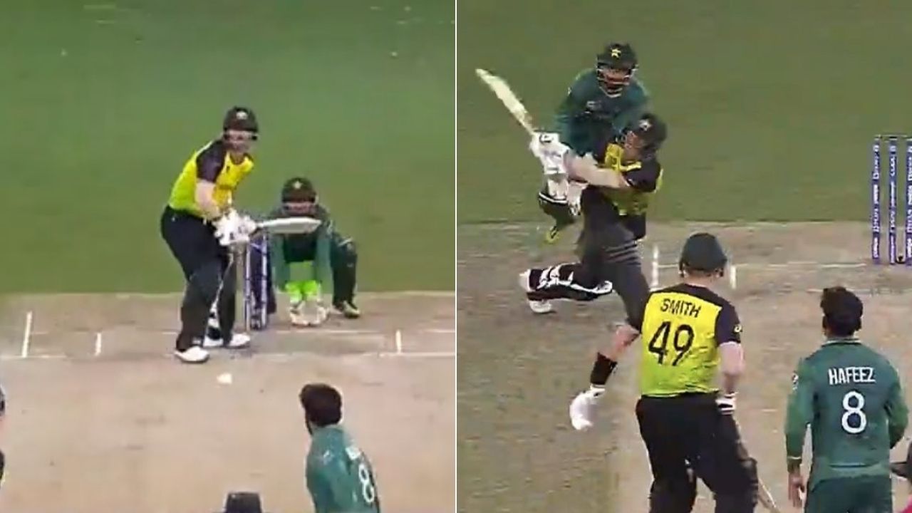 Warner had hit a double bounced ball from Hafeez for a six | Twitter