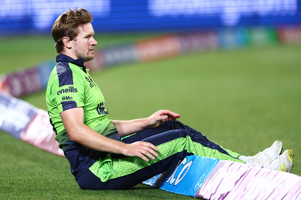 Barry McCarthy sits at the boundary rope after his amazing diving save | Getty