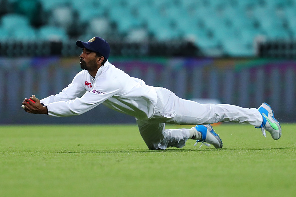 Saha's brilliant running catch earned applause from his teammates | Getty