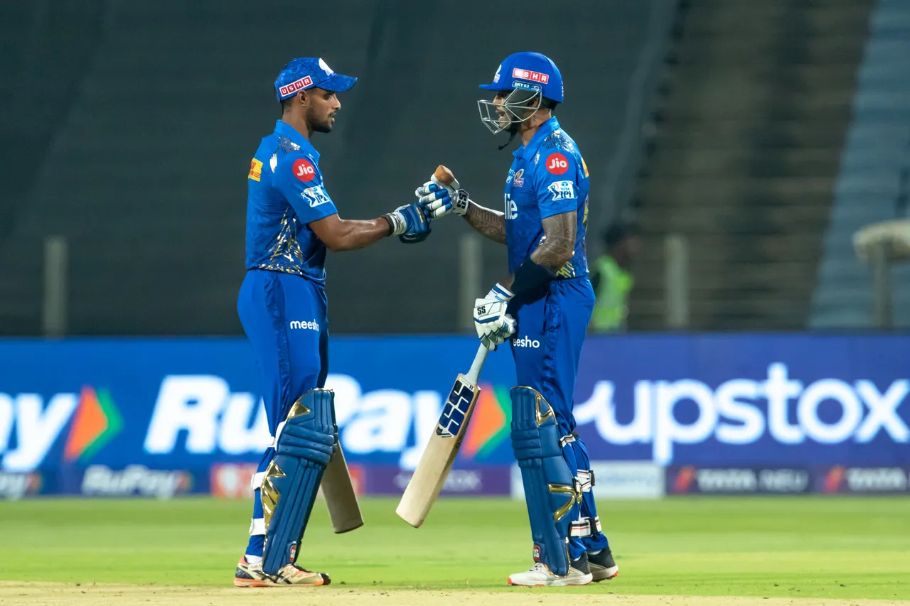 Suryakumar and Tilak Varma added 83 runs for the 6th wicket | IPL-BCCI