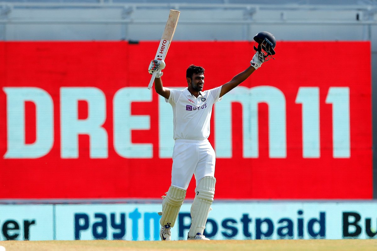 R Ashwin celebrates his 5th hundred in second Test against England | BCCI