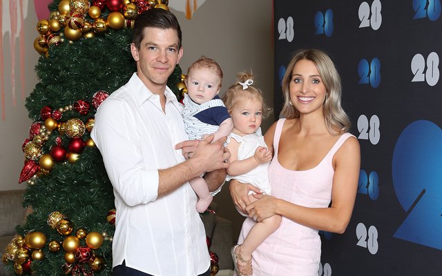 Tim Paine with wife Bonnie Maggs and their kids | Twitter