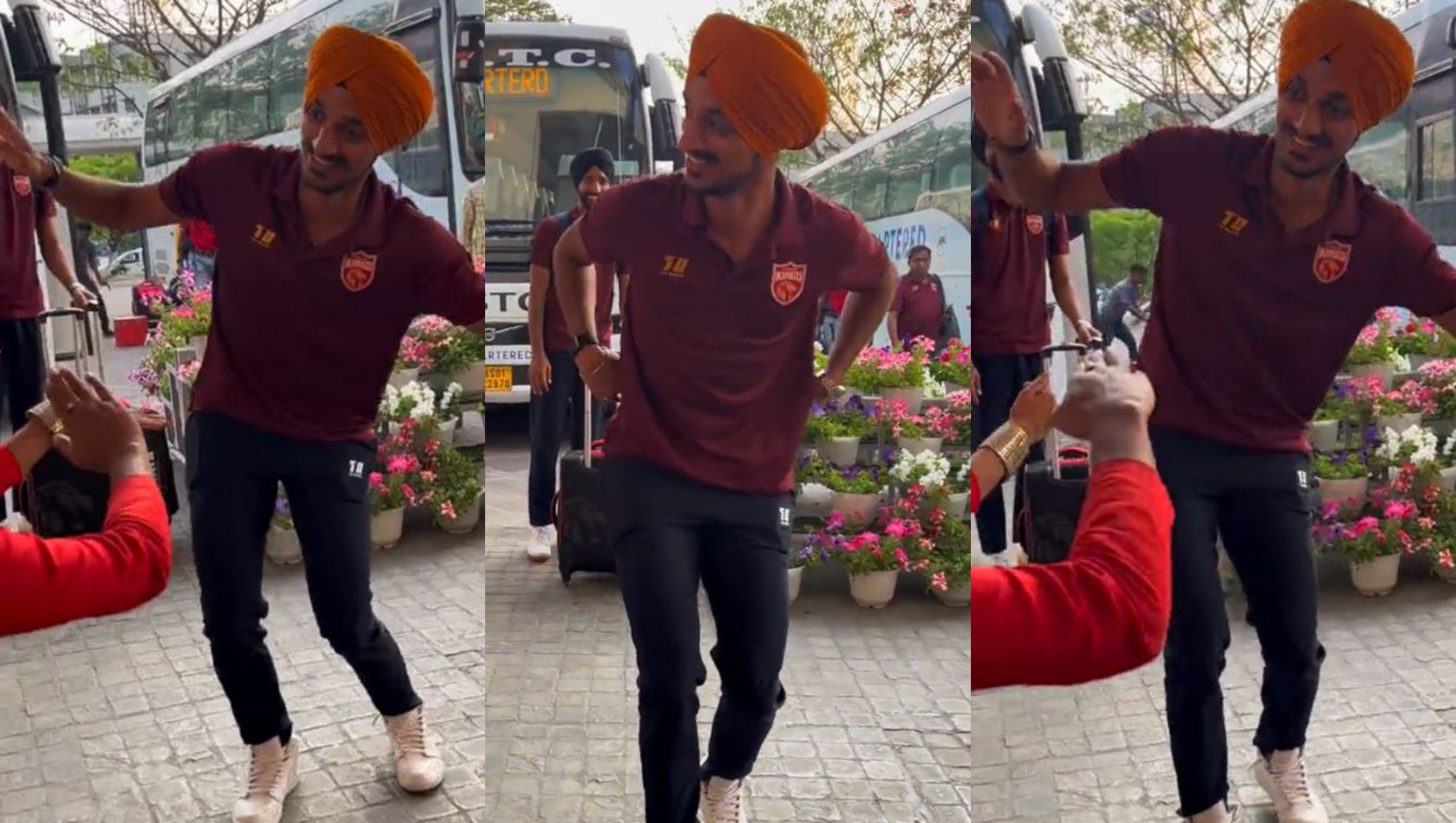 Arshdeep Singh doing the Bihu dance | PBKS Twitter