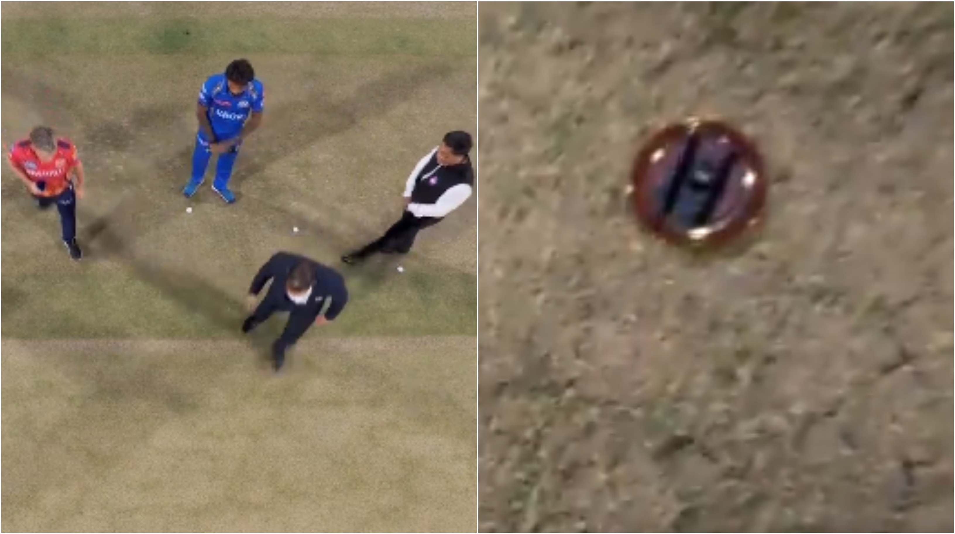 Camera zoomed into the coin following the toss in PBKS vs MI match | BCCI-IPL