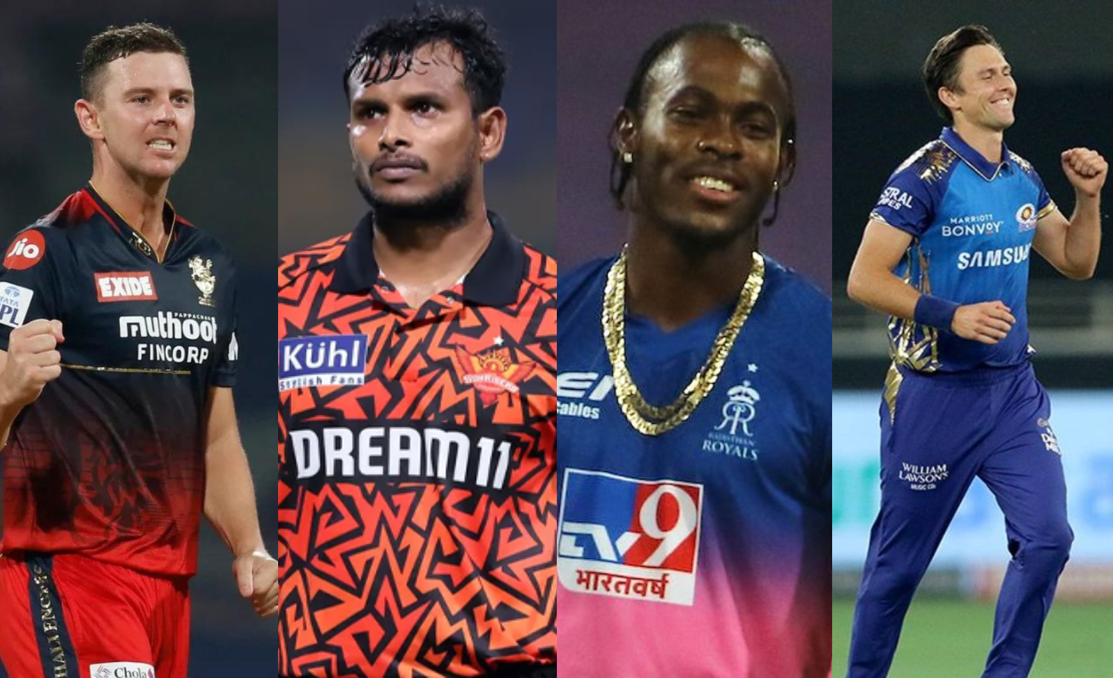 Josh Hazlewood, Jofra Archer, T Natarajan and Trent Boutl | IPL-BCCI