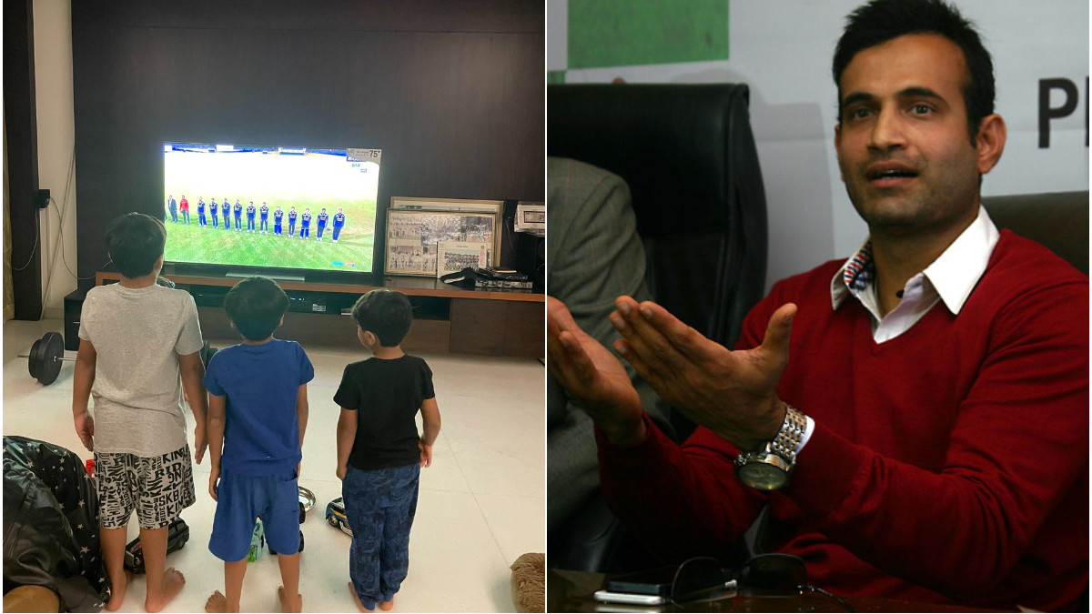 SL v IND 2021: Irfan Pathan shares cute photo of his and Yusuf's kids standing in attention for Indian national anthem