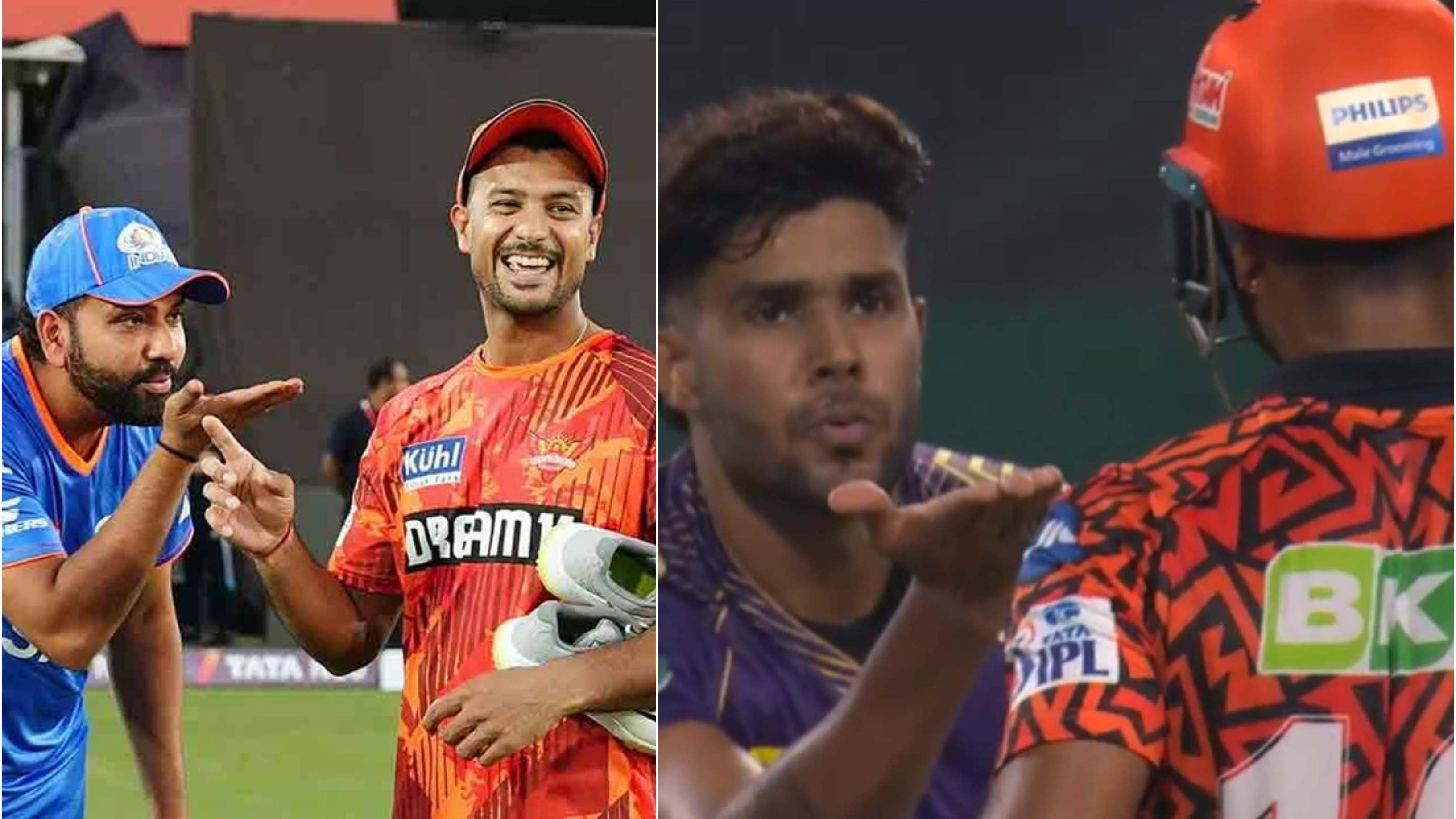 IPL 2024: WATCH - Rohit Sharma teases Mayank Agarwal by mimicking Harshit Rana's flying kiss send-off