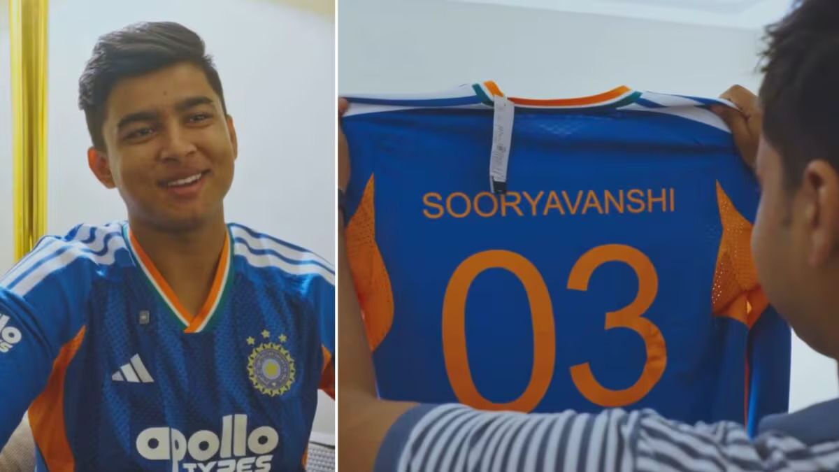 Vaibhav Sooryavanshi unveiling his India jersey | BCCI X