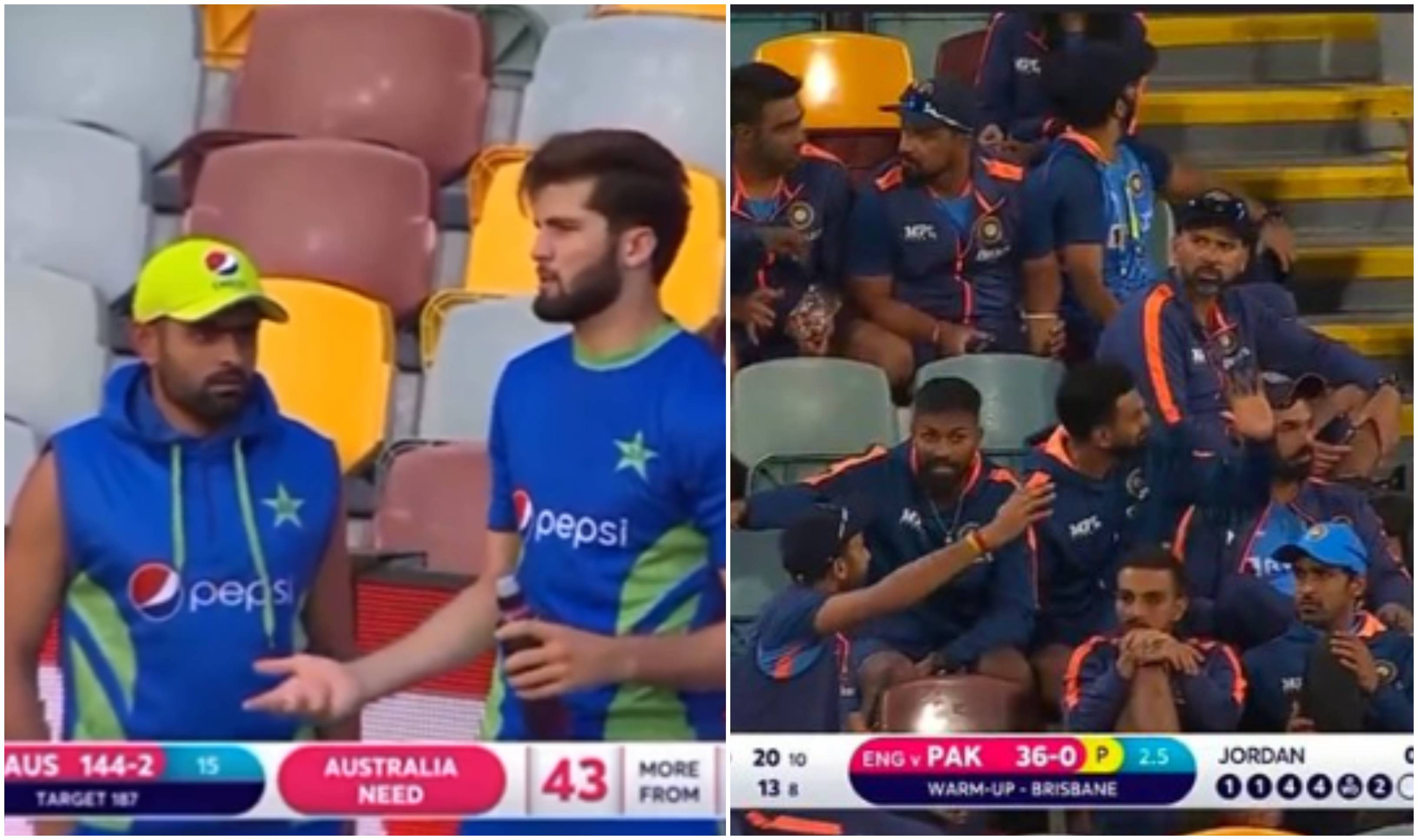 India, Pakistan players spotted watching each other's warm-up games | Twitter