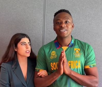 Kagiso Rabada with RJ Karishma | Instagram