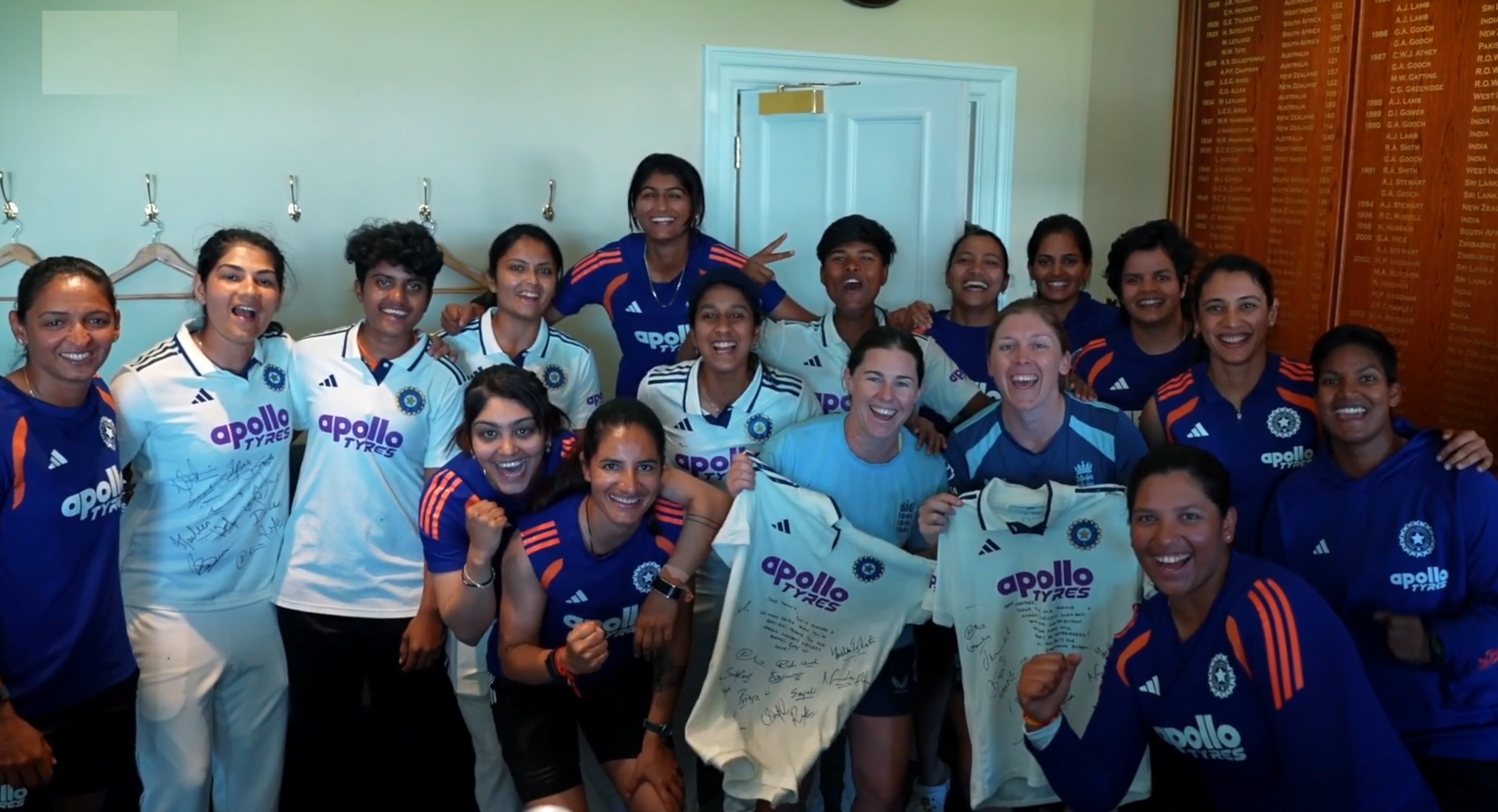 India and England women's cricketers | BCCI X