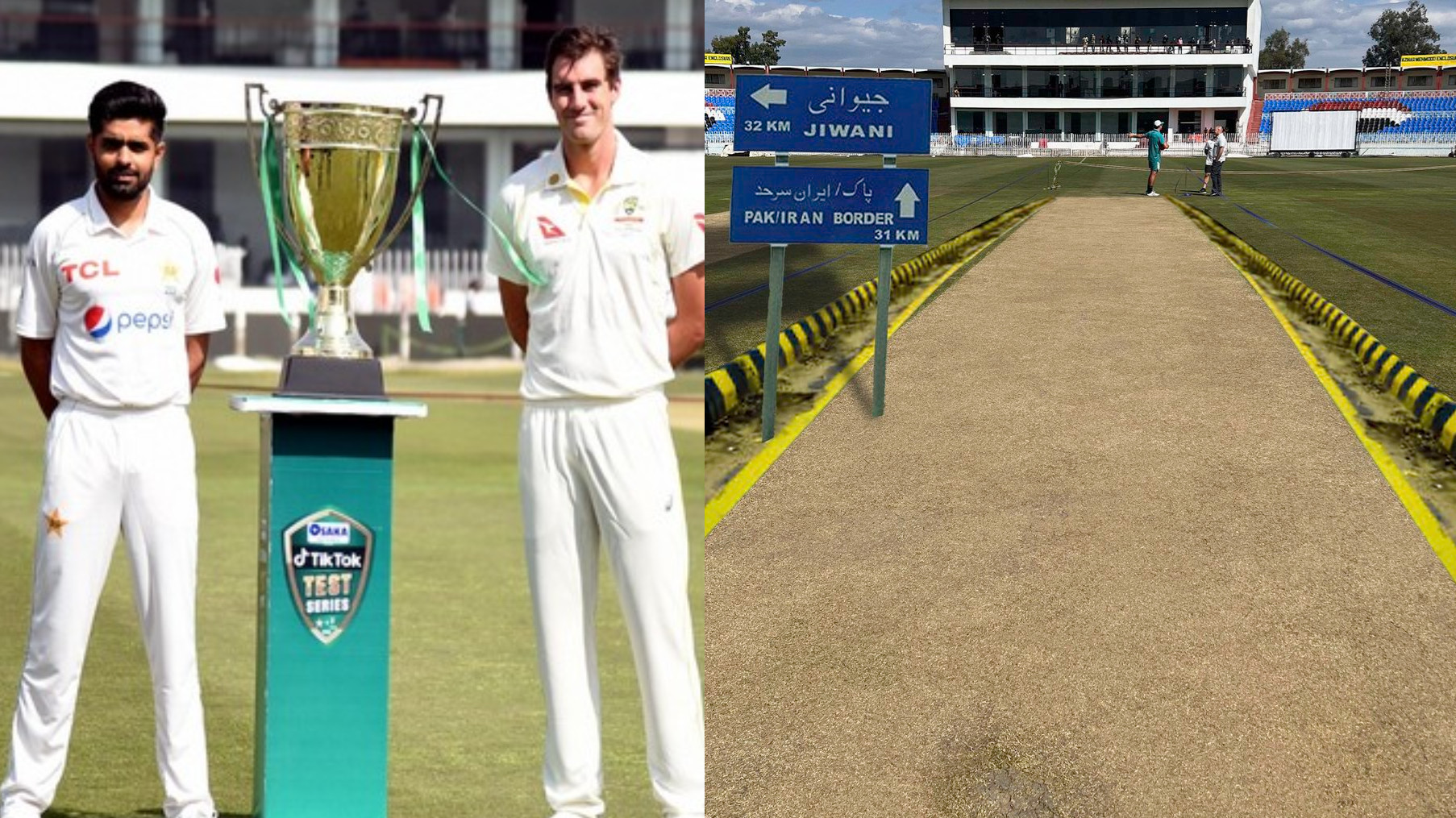 PAK v AUS 2022: Fox Sports shares hilarious photo of Rawalpindi pitch with road signs and footpath