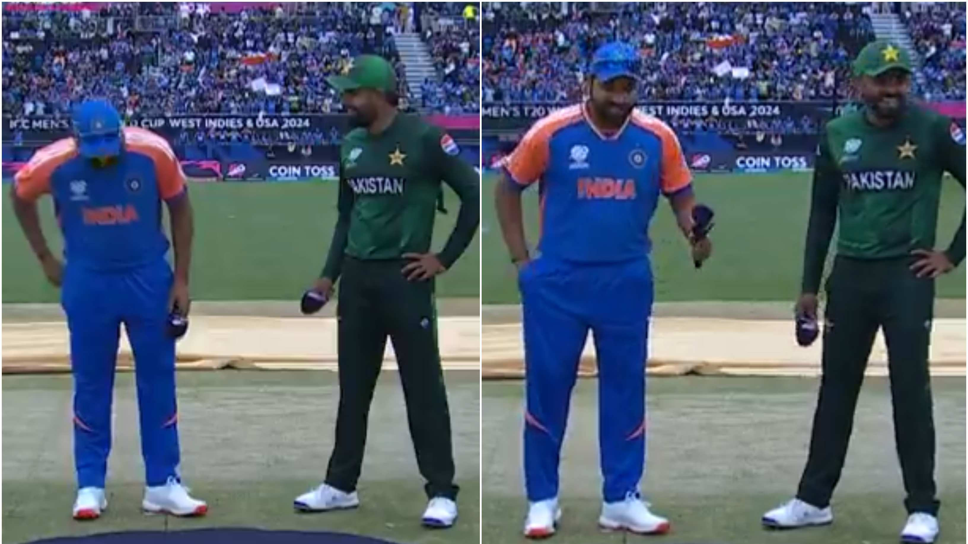 T20 World Cup 2024: WATCH - Babar Azam bursts into laughter as Rohit ...