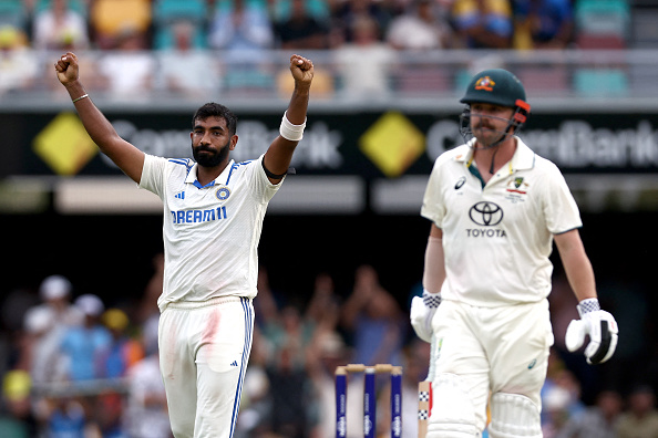 Jasprit Bumrah celebrates his five wickets in Brisbane Test | Getty