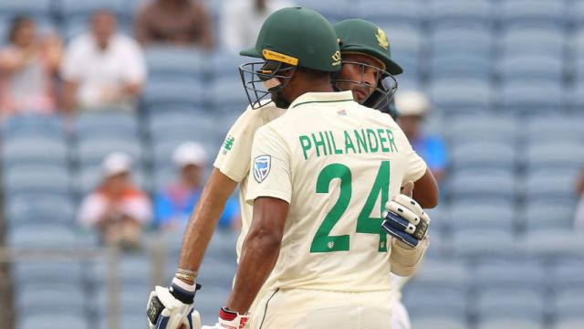 Keshav Maharaj and Vernon Philander forged a 109-run partnership for the ninth wicket | AFP