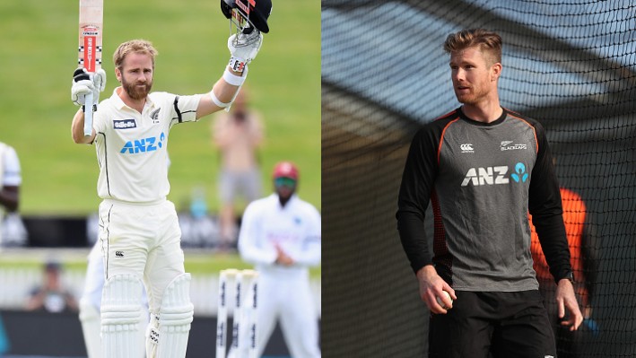 NZ v WI 2020: Jimmy Neesham pokes Kane Williamson for his expressions after scoring double ton