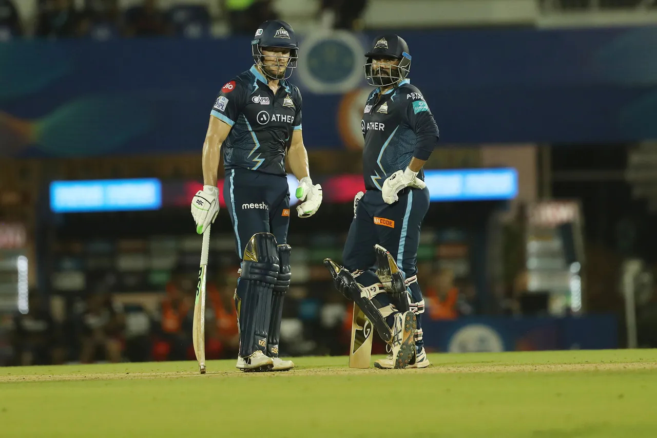 Rahul Tewatia and David Miller added 79* for the 5th wicket to take GT to 8th win in IPL 15 | BCCI-IPL