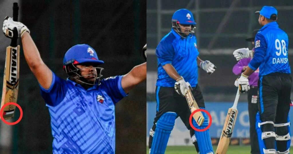 Palestine flag on Azam Khan's bat breached ICC's clothing and equipment regulation | X