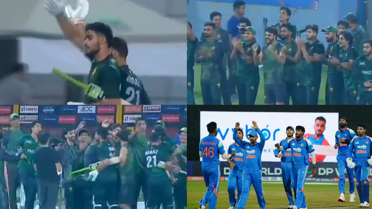 WATCH- Fake claim of India A's handshake attempt being snubbed busted by Pakistan Shaheens' wild celebrations video