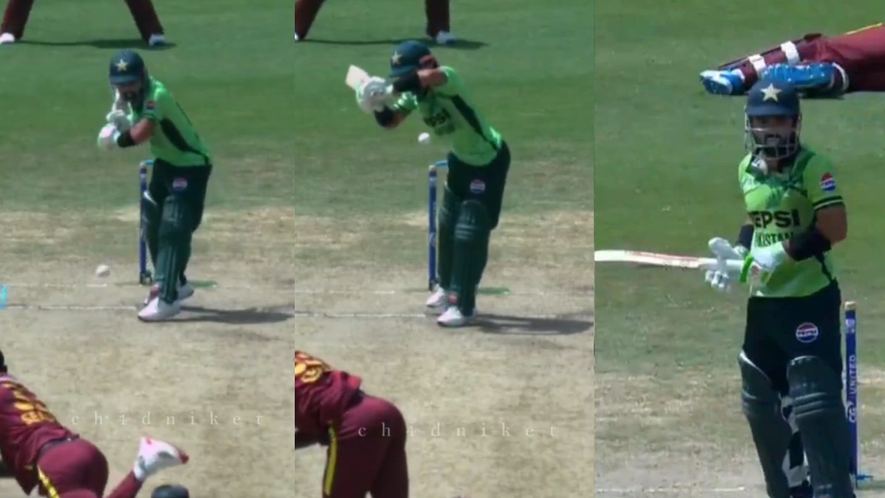WATCH- Mohammad Rizwan’s error in judgment leaving the ball earns him a golden duck