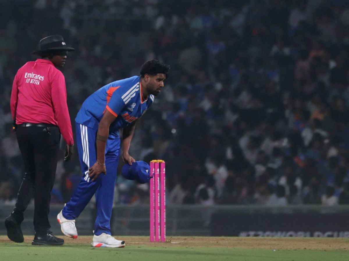 Harshit Rana suffered an injury during T20 WC warmup match between India and South Africa | X