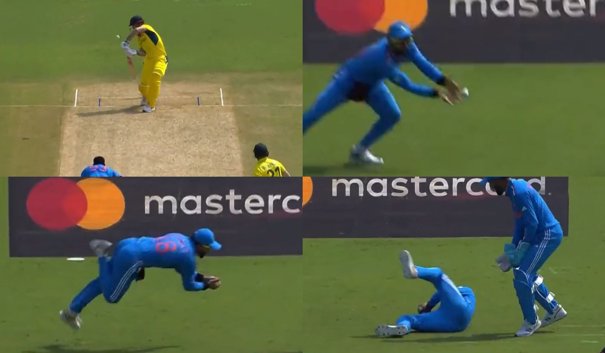 Virat Kohli's diving effort sent back Mitch Marsh for a duck | X