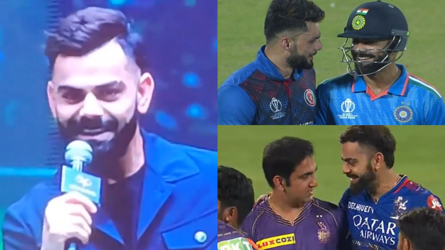 WATCH- “Logon ka masala khatam ho gaya”- Virat Kohli on hugging Naveen Ul Haq and Gautam Gambhir