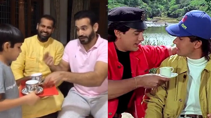 WATCH: Pathan brothers recreate a funny scene from movie 'Andaz Apna Apna' 