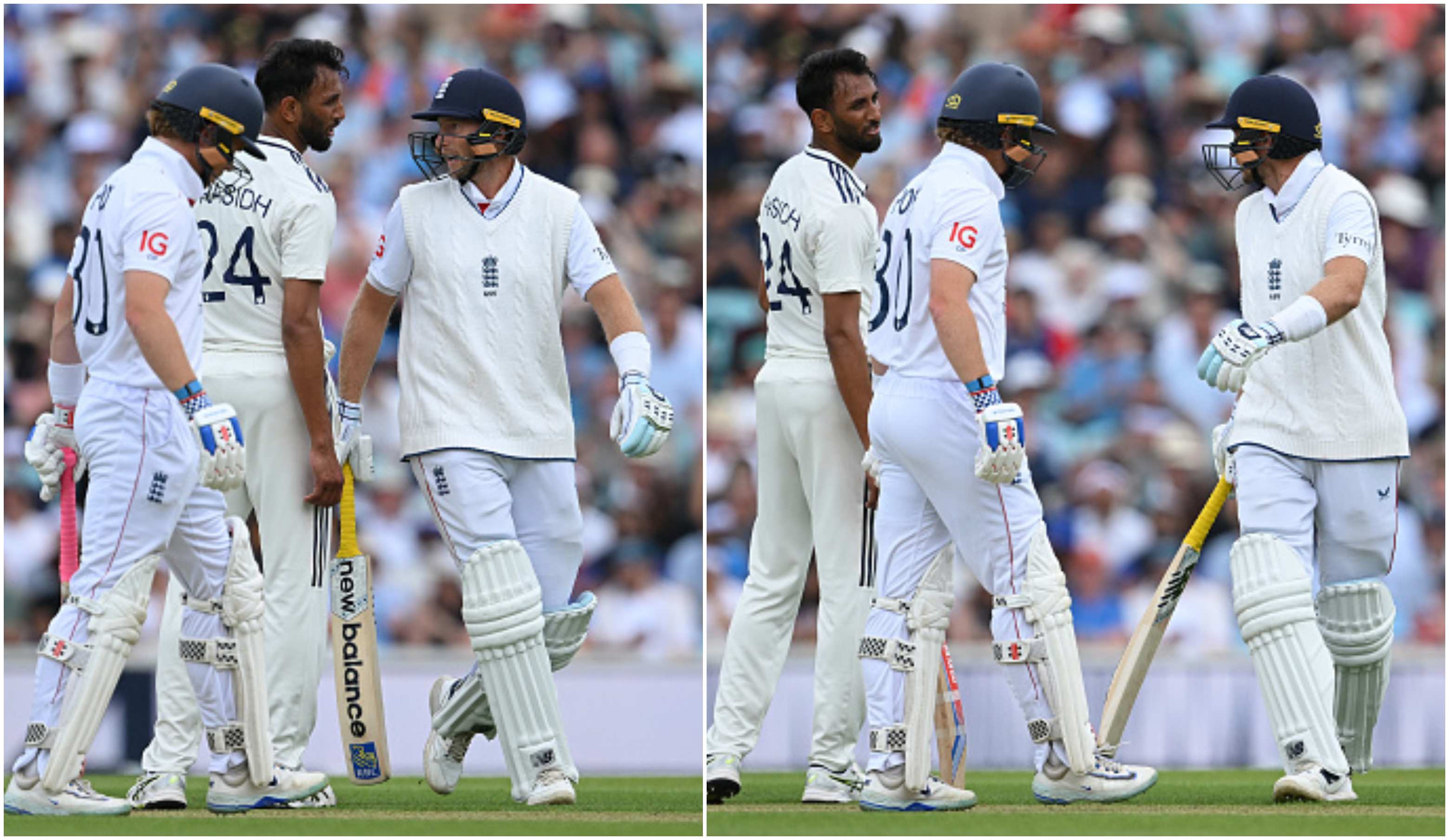 Joe Root and Prasidh Krishna engaged in a verbal battle | Getty